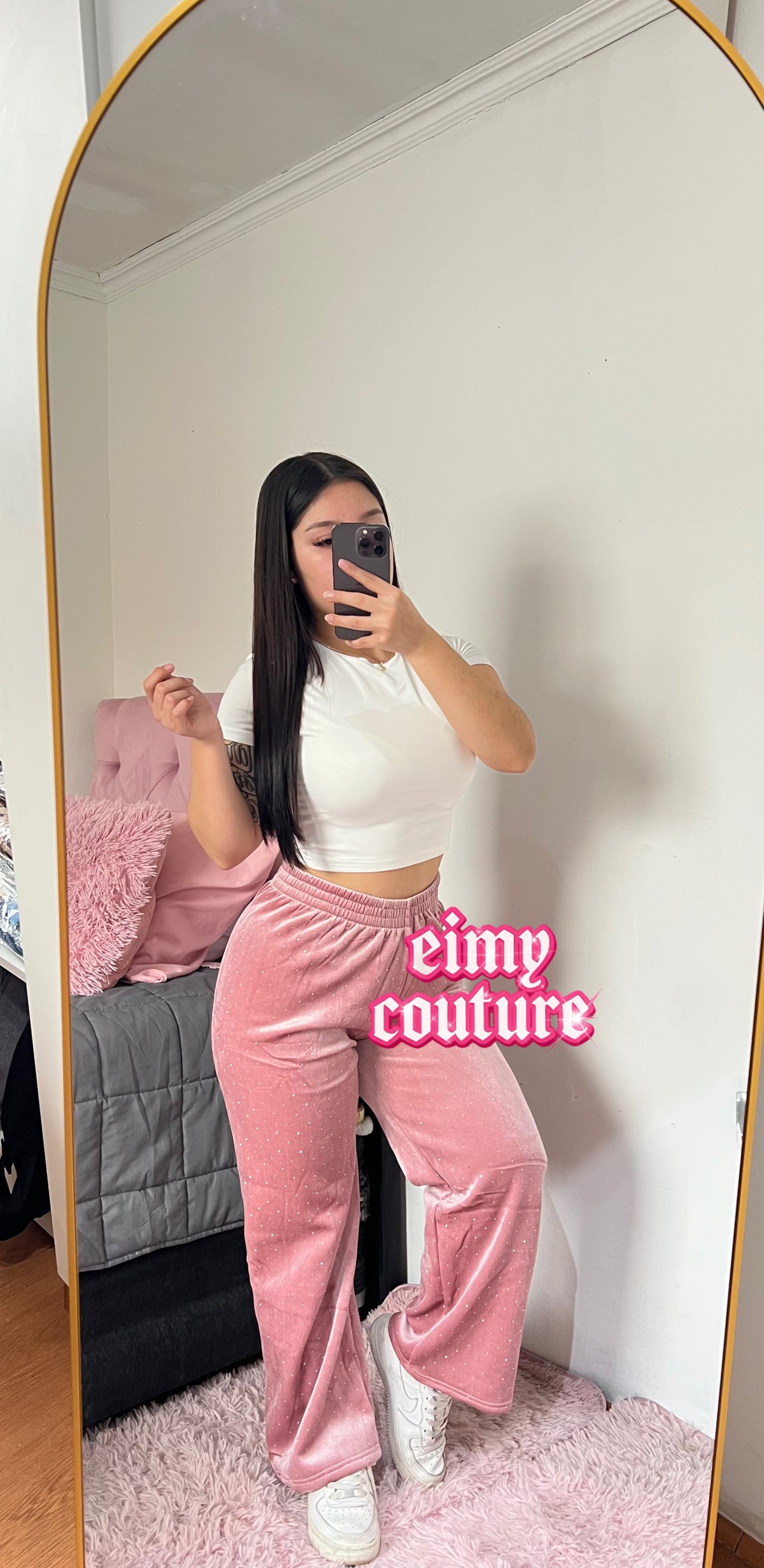 Buzo pink brillos